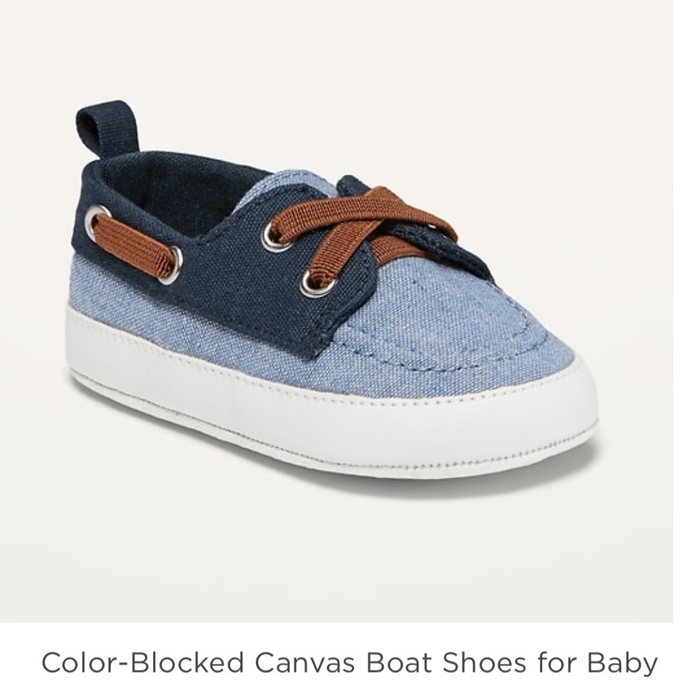 Color Blocked Canvas Boat Shoes for Baby